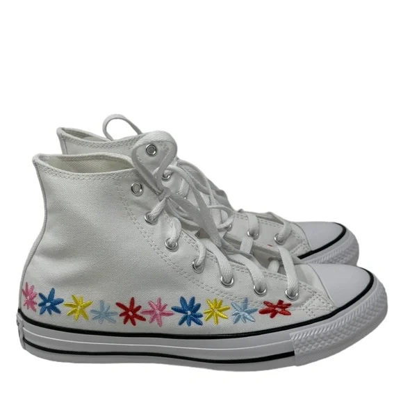 Converse Chuck Taylor High Top Sneakers Skate White Canvas Women's Kids A06311F - Picture 2 of 10